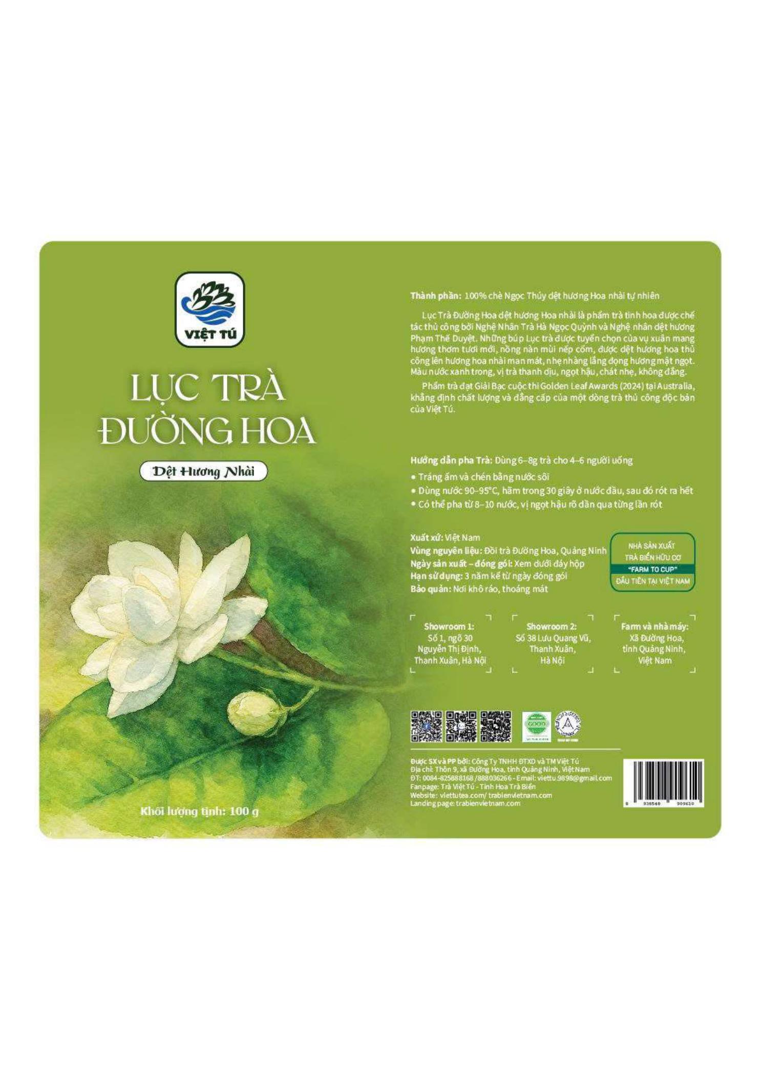 Lục trà Đường Hoa dệt hương nhài