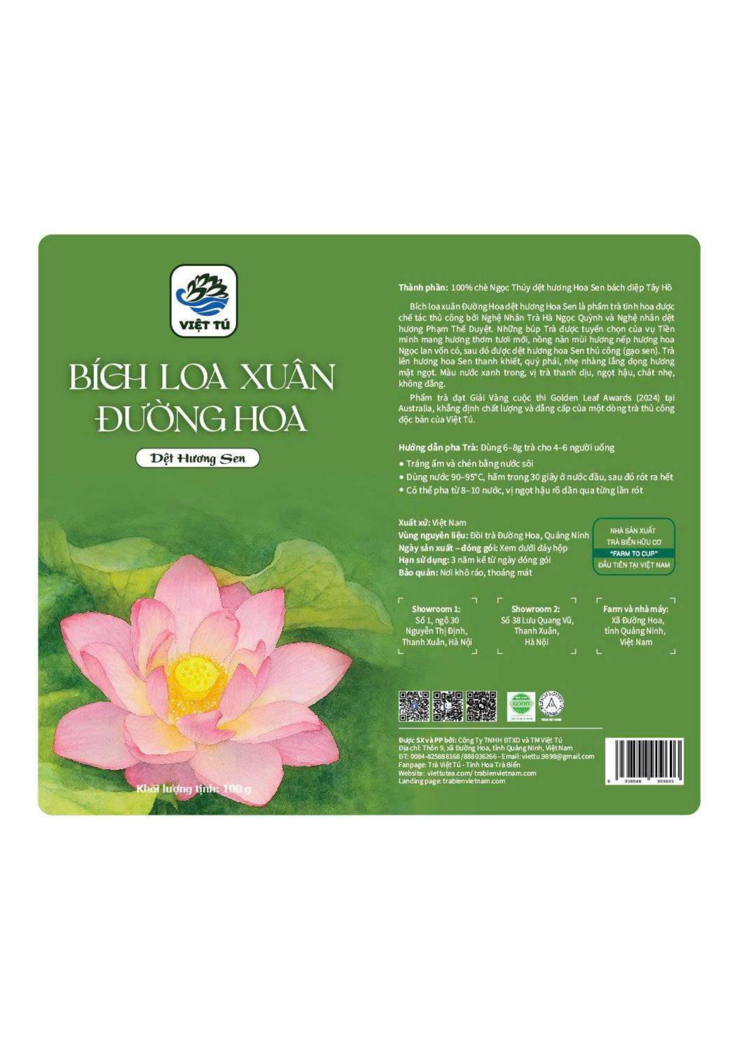 Trà Bích Loa Xuân Đường Hoa dệt hương sen