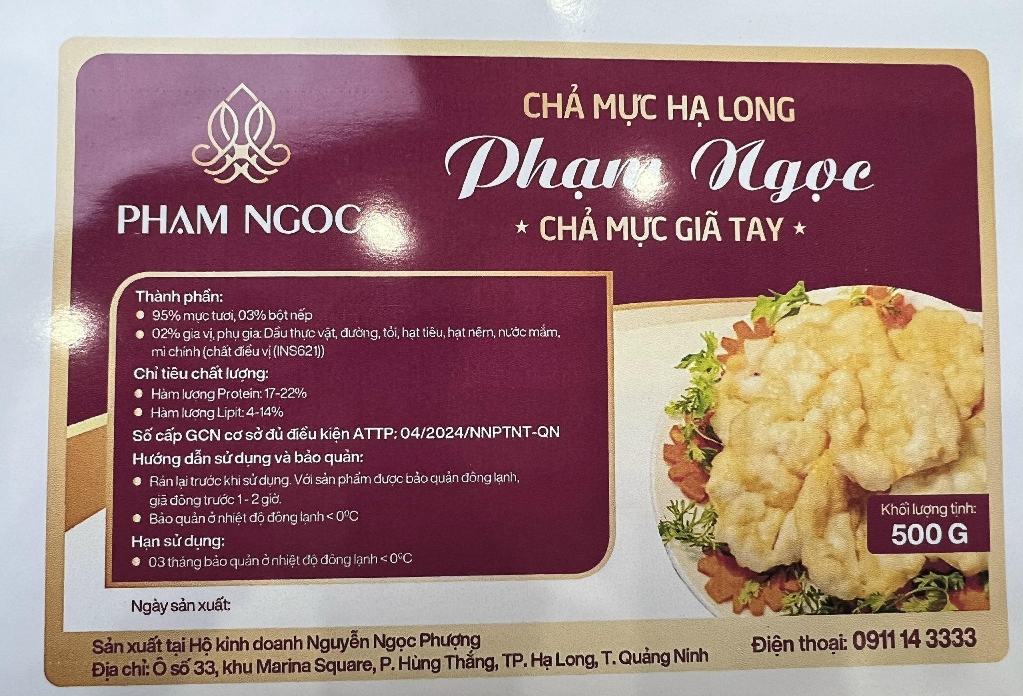 Chả mực Phạm Ngọc 500gr