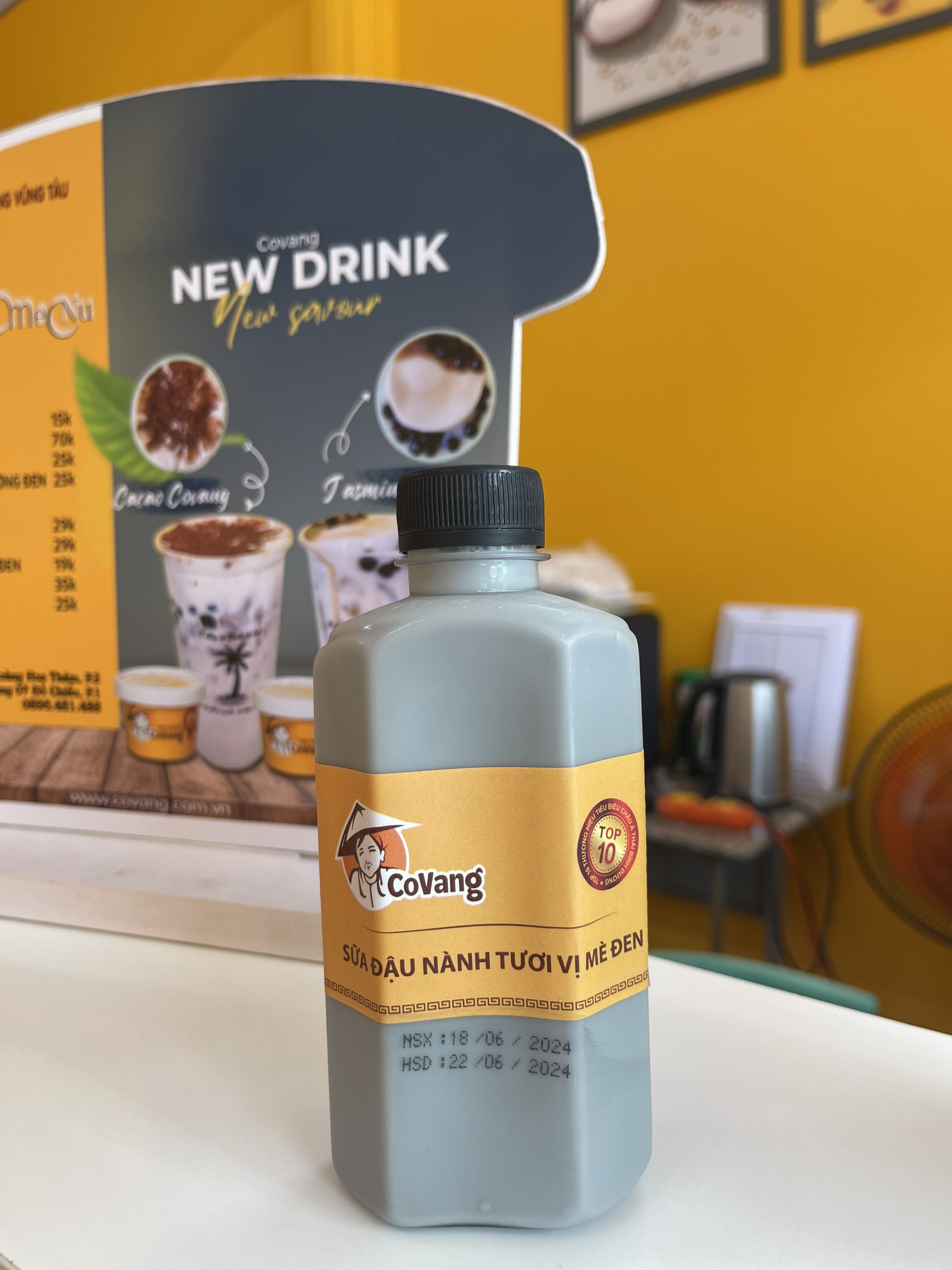 SỮA ĐẬU NÀNH TƯƠI VỊ MÈ ĐEN COVANG 350ML