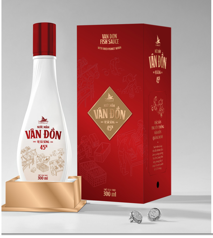 Nước mắm sá sùng Vân Đồn loại đặc biệt thượng hạng 45N, chai 300ml