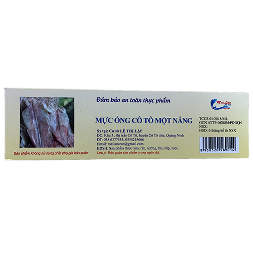 Mực ống Cô Tô một nắng