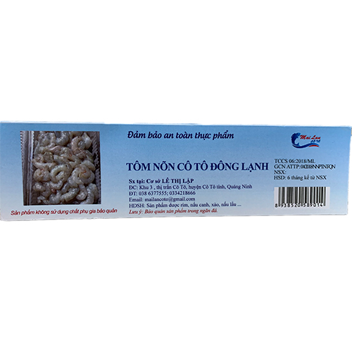 Tôm nõn Cô Tô đông lạnh